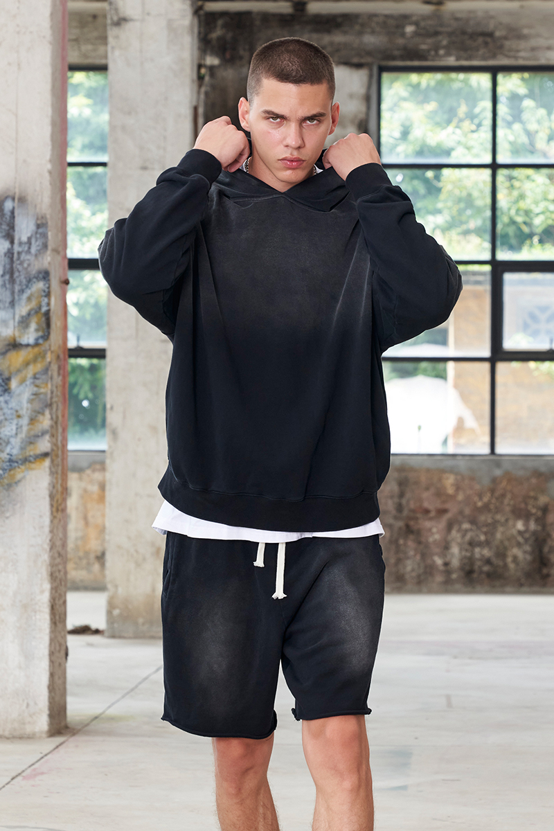 High Quality Custom Logo 400g 100% Cotton Heavyweight Blank Solid Color Sweatshirt Hoodies Men