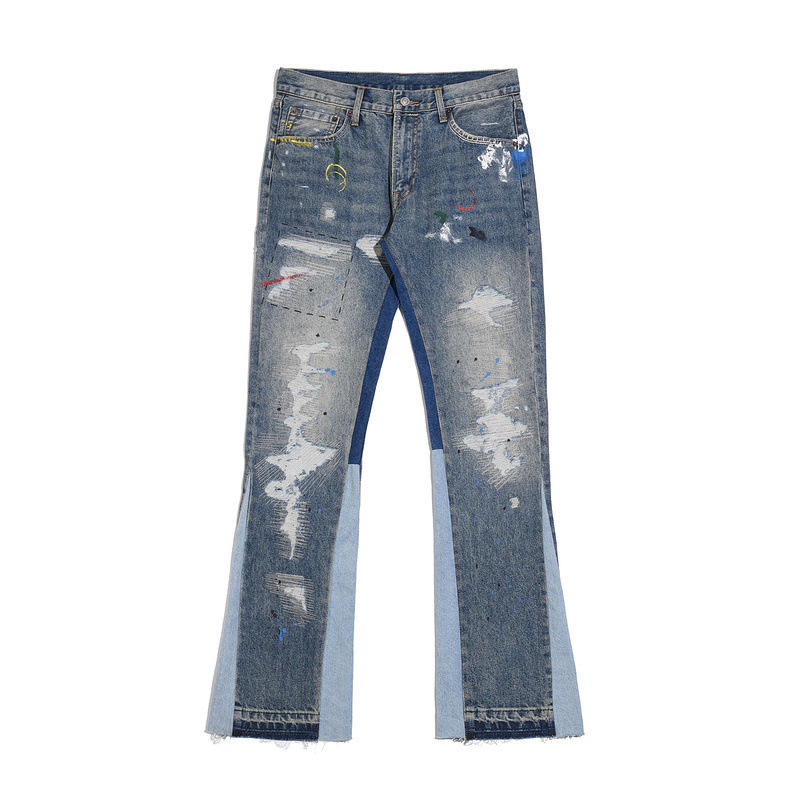 Street Wear Casual Cotton Denim Trousers Multi Pocket Cargo Plus Size Jeans