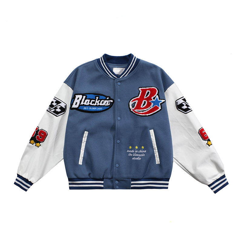 Custom Streetwear Chenille Embroidery Winter Windbreaker O