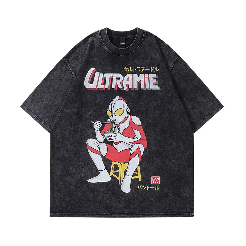 Oem Wholesale Print Streetwear Graphic Tees Acid Wash Oversized Vintage T-Shirt