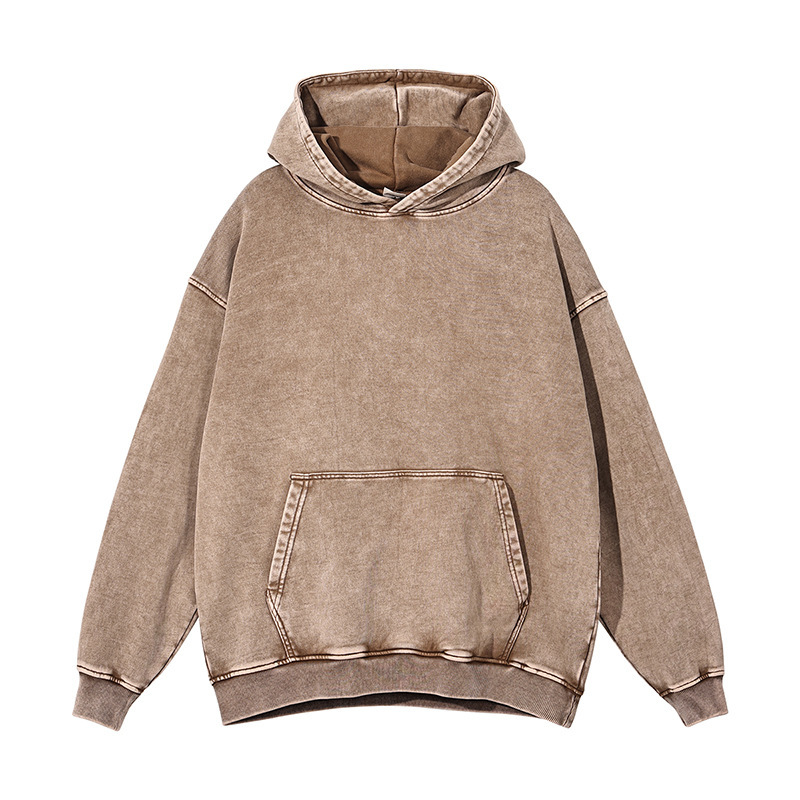 Hot wholesale premium Sublimation vintage wash hoodie for men